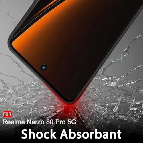 Image of TheGiftKart Sleek Back Cover Case for Realme Narzo 80 Pro 5G | Slim Fit Protective Design | Slim Fit Protective Design | Camera Protection Bump | Soft Silicon Back Cover Case (Silicone, Black)
