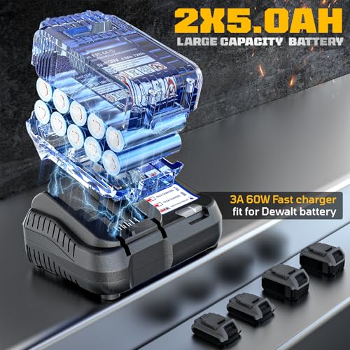 image for Cerycose Cordless Impact Wrench 1/2 inch for DeWalt 20V Battery, 900Ft