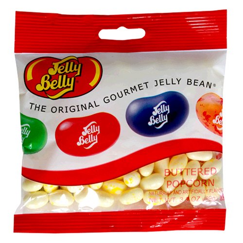Jelly Belly Beananza with Caddies, Buttered Popcorn, 3.5-Ounce Bags (Pack of 12)