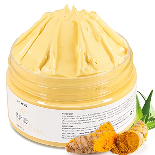 Turmeric Face Mask,Clay Facial Mask for Skin Care,Deep Cleansing Blackhead,Acnes Control and Refining Pores/4. O5z