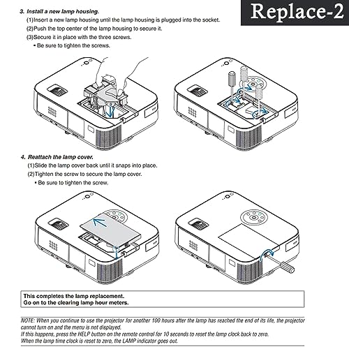 Lámpara Repuesto NP27LP para Proyector NEC M282X M283X miniatura 7