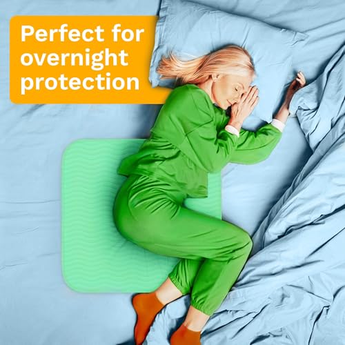 Image of GREEN LIFESTYLE Washable Underpads - Heavy Absorbency Reusable Bedwetting Incontinence Pads for Kids, Adults, Elderly, and Pets for Bed, Sofa, Couch, Floor (Pack of 20 - 34x36)