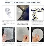Navy Blue Gold Balloons Garland Kit, 120 pcs Navy and Gold Confetti White Balloons Arch for Graduation Birthday Party Baby Shower DIY Decoration - Image 3