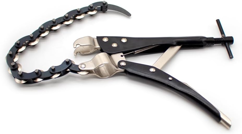 iDili Heavy Duty Chain Pipe Cutter Locking Pliers Car Exhaust Tube Alloy Steel Cutting Pliers Cuting Diameter Range 19-76MM