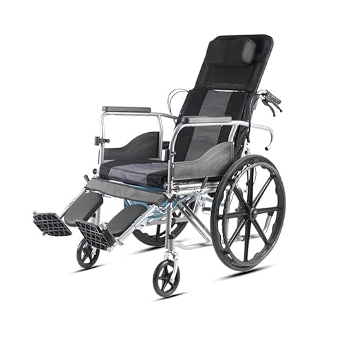 【正規品】車椅子 車いす 自走式手動車椅子 ArcticDeer 折畳み 軽量 リクライニング 調整可能です90°-180° 大人用 4輪歩行器 耐荷重150kg 折りたたみ式アシストプッシュスクーター 転倒防止 フルリクライニング、油圧調整式