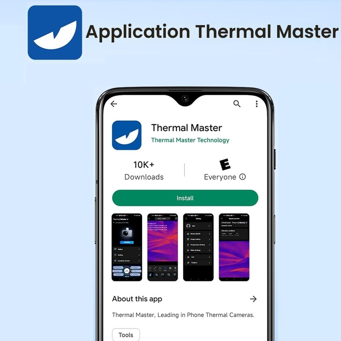 Thermal Master P2 Caméra thermique pour Android Caméra infrarouge Super Résolution IR (X³) 512 x 384, pour inspection de la maison -20 à 600 ℃ Zoom 15 x, Ne convient pas aux iPhone 15/16