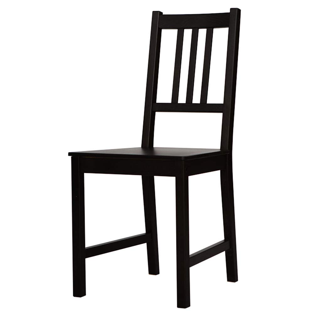 CAIJUN Chair Assembly Multipurpose Solid Wood Environmental Protection Waterproof Black Wood Color, 200kg Load Bearing (Color : Black, Size : 42x42x90cm)