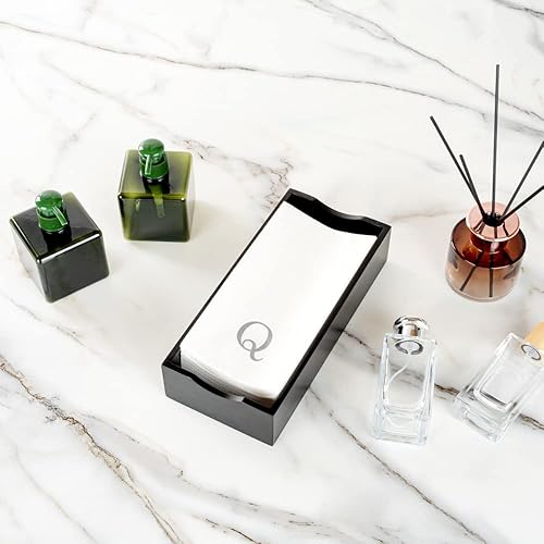 Miniatura 29 de Luxenap - Toallas de invitados de 15.8 x 7.9 pulgadas, 50 toallas de mano con letras plateadas, letra "P", fuente Sans Serif, servilletas de papel