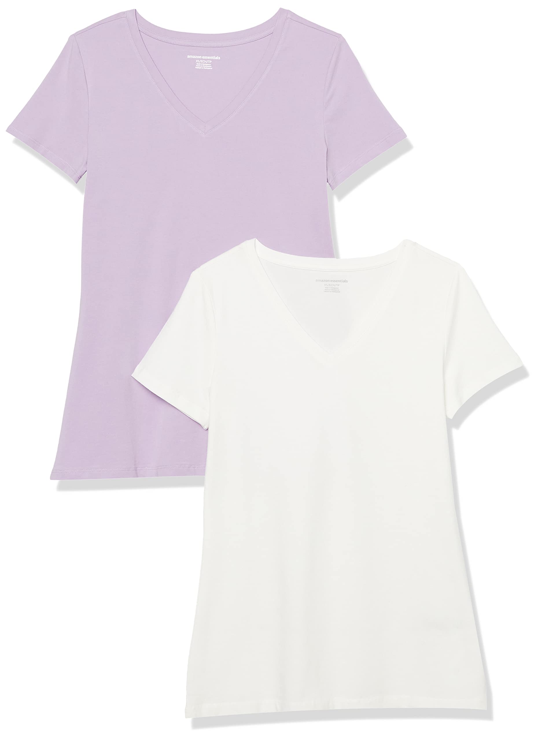 Amazon Essentials Women's Regular-Fit Short-Sleeve T-Shirt (Crewneck and V-Neck Options), Multipacks — view 10