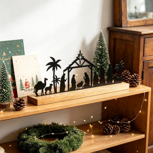 Nativity Scene Christmas Decor, Wooden Holy Nativity Table Christian Decor - image 6
