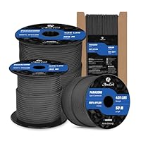 Abma Cord Paracord 3mm 15M 100% Nylon Seil Paracord 425 Typ II Schnur mit 3 Kern für Basteln, Camping, Survival - Max. 192kg (425lbs) - Schwarz