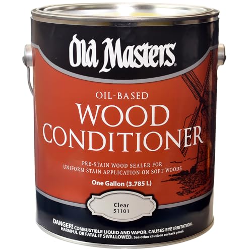 2-Pack of 1 gal Old Masters 51101 Clear Old Masters Oil-Based Wood Conditioner, Low VOC