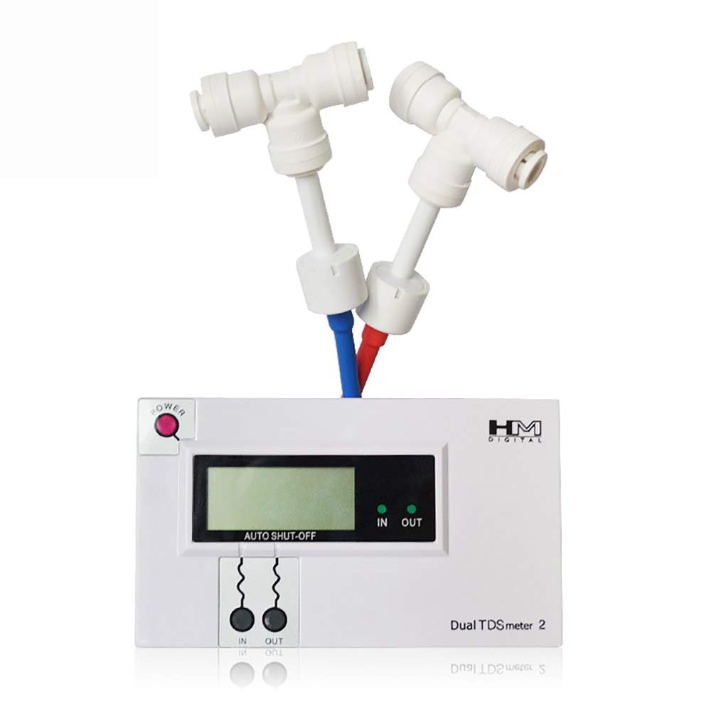 Commerciale Dual In-Line TDS Monitor Digitale Qualità Dell'Acqua Tester TDS Meter IN/OUT Monitor Qualità Dell'Acqua 0-9990PPM