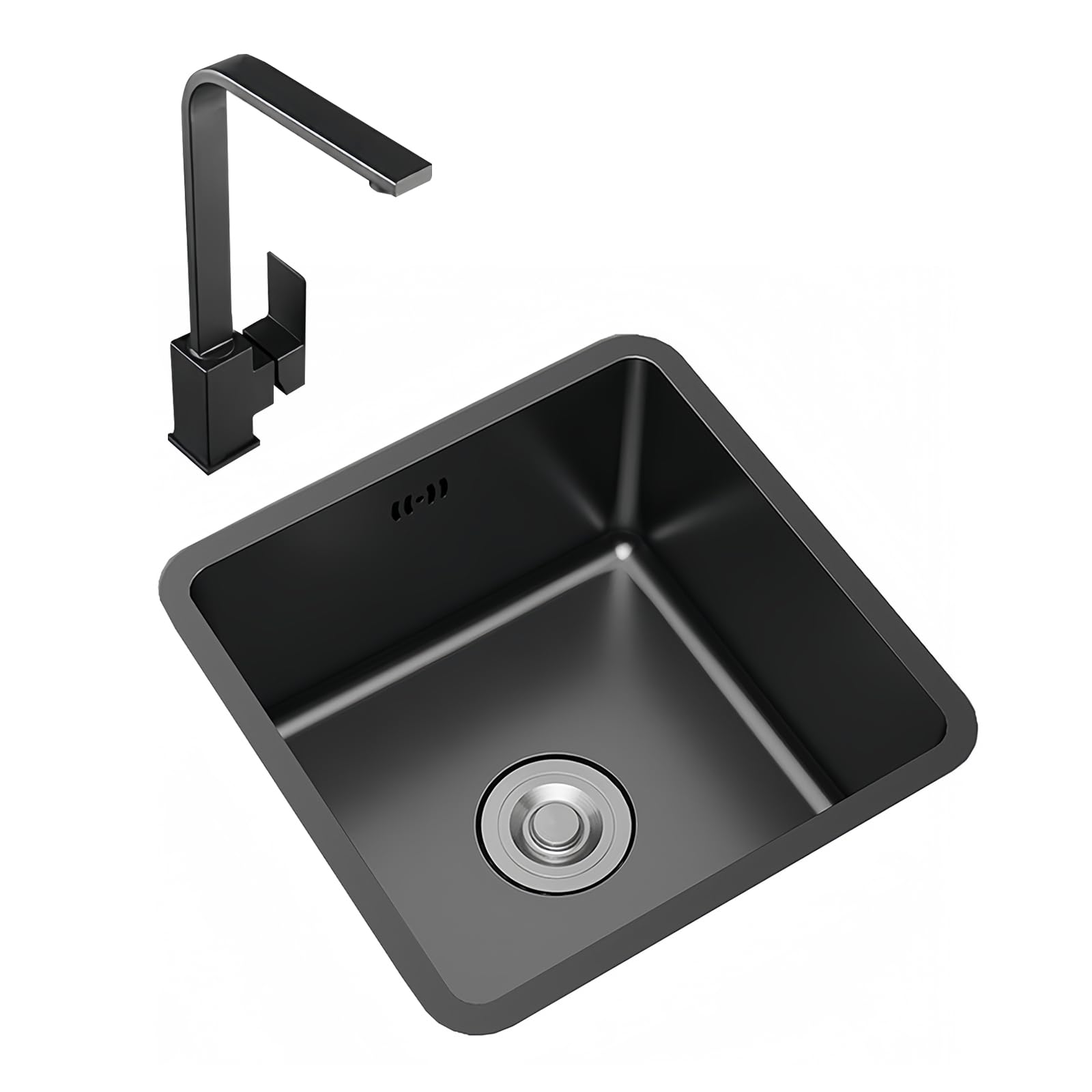Photo 1 of Kferfft Black Undermount Single Bowl Kitchen Sink