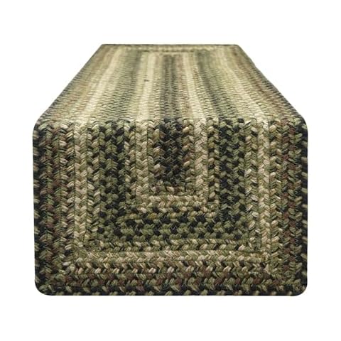Homespice - Pinecone Small Table Runners, a Green Textured Table Runner of Premium Jute to Use as a Dinner Table Runner - Earthy Tone Feels Cozy and Fresh - Thick Table Runner Set of 2, 8x28 Inches Cover