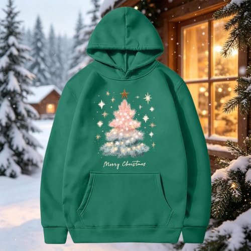 Qgtaibl Women's Christmas Hoodies Xmas Holiday Graphic Pullover Sweatshirt - image 3