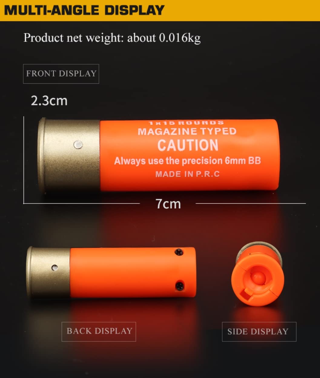 Zhongren Airsoft Shotgun Granate 15 Cartuccia Shotgun 6MM BB Plastica Shotgun Replacement Shell Magazine 6 Pack Compatibile con Cyma Double Eagle Tokyo Marui M870 Shotgun