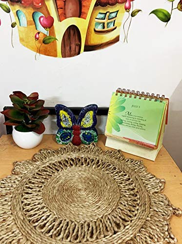 Image of Natural Jute Table Mat 14 Inches for Dining, Bedside, Center Decoration Place Mat (8)