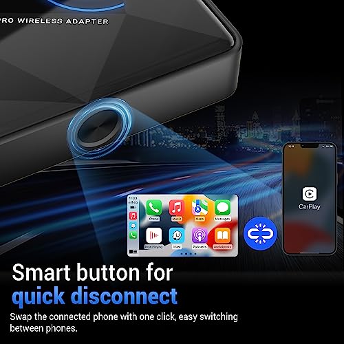 Image of OTTOCAST CarPlay Wireless Adapter for iPhone U2-AIR Pro Wireless CarPlay Adapter Convert Wired to Wireless,Apple CarPlay Wireless Adapter 8S Connection Plug & Play No Lag for OEM Wired CarPlay Cars