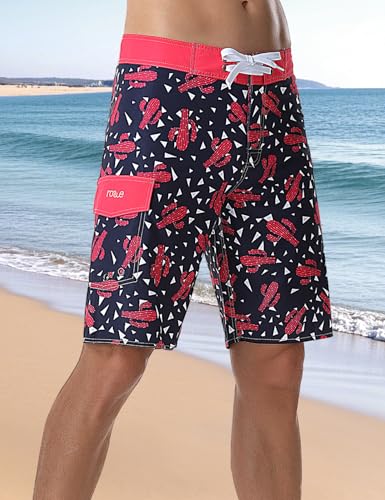 Men's Bathing Suit Beach Shorts for Summer Sports with Mesh Lining and Pocket2