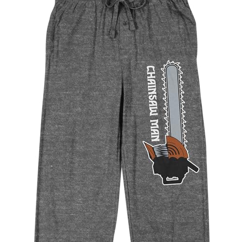 Bioworld Chainsaw Man Men's Heather Gray Sleep Pajama Pants2