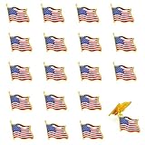 20 Pièces Pins Drapeau USA Métal Pin's Drapeau Américain Broches de Drapeaux Nationaux États-Unis Badge à épingle Pins Costume Fête Nationale Américain Fans de Sport Veste Sac à dos Homme Femme