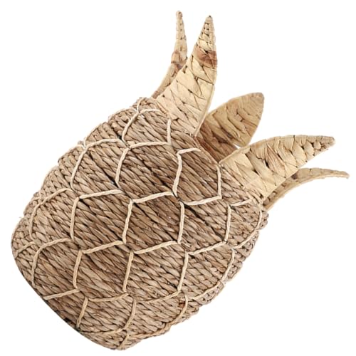 Panier de rangement tressé d'ananas pour organiser votre bureau