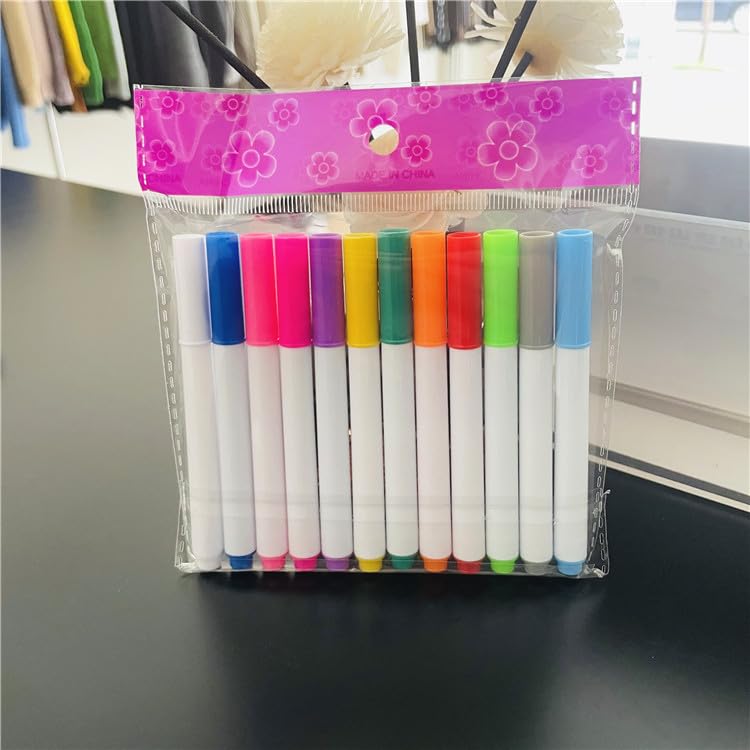 Furrbudie 12pcs Led Light Board Colours Pen, Replacement Neon Pens for Glow Art Pad Felt Tip Marker - Image 2