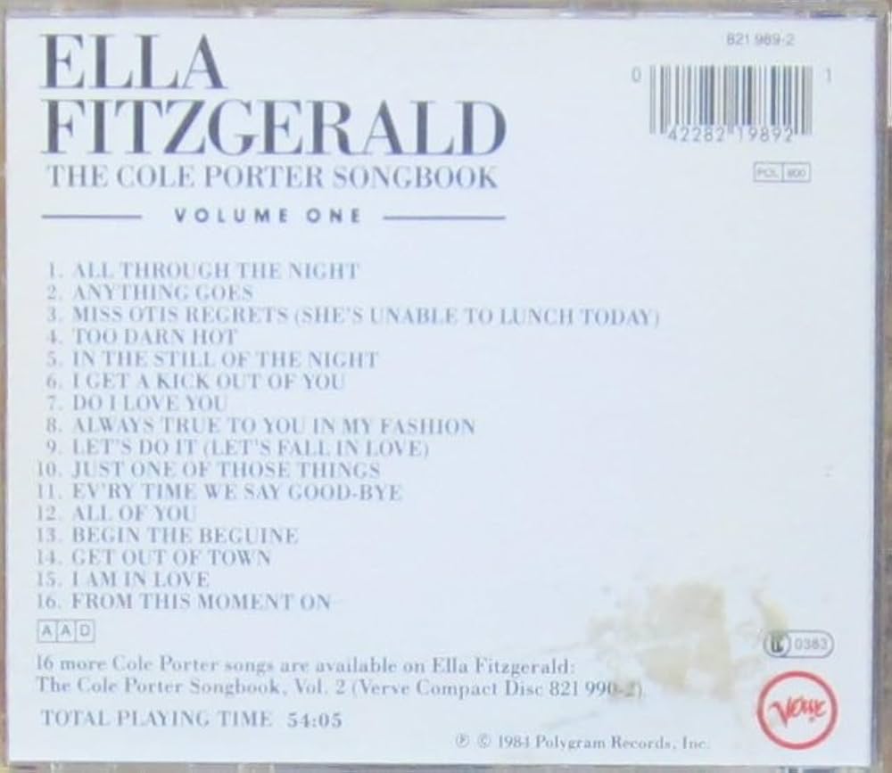 Ella Fitzgerald Sings the Cole Porter Songbook, Vol. 1 by