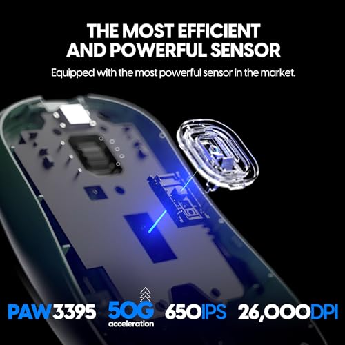 Image of Pulsar Gaming Gears - X2H eS Wireless Gaming Mouse, Founder's Edition, Symmetrical, Optical Switch, OLED Display, Driverless, PAW3395 Sensor, 100H Battery, 4K dongle Included (Medium, Green)