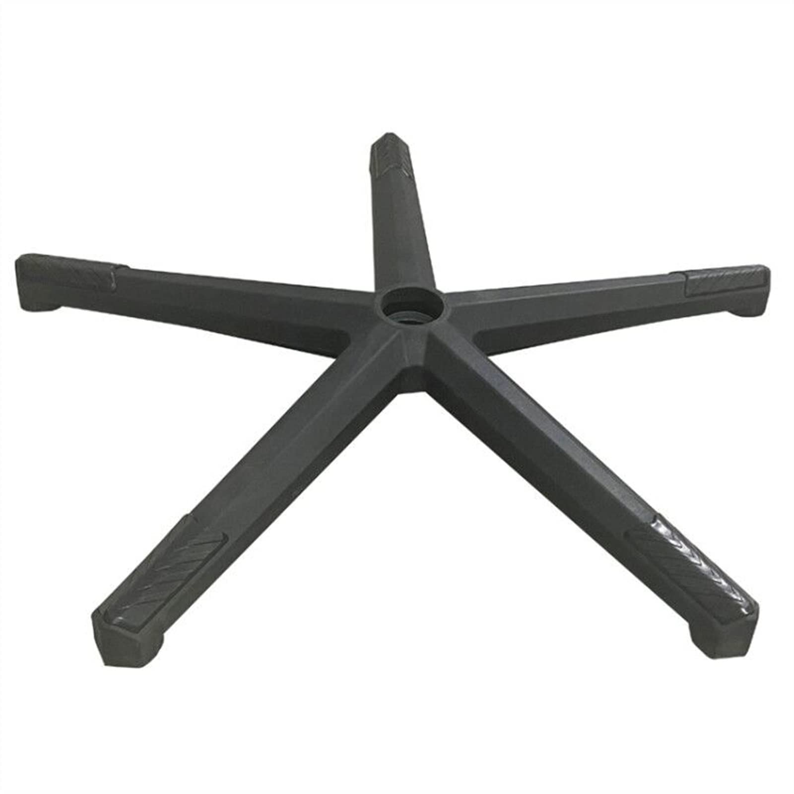 Base de repuesto de nailon para silla de juegos, patas negras sin ruedas