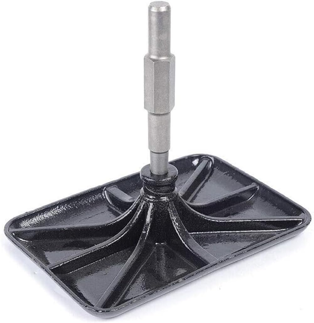 Martillo Neumático Placa Compactadora, Pisón De Acero Apisonador De Vástago Y Placa Tableta para Ronquidos para 65, 95, Y 125 Eléctrico Y De Gasolina Black,1