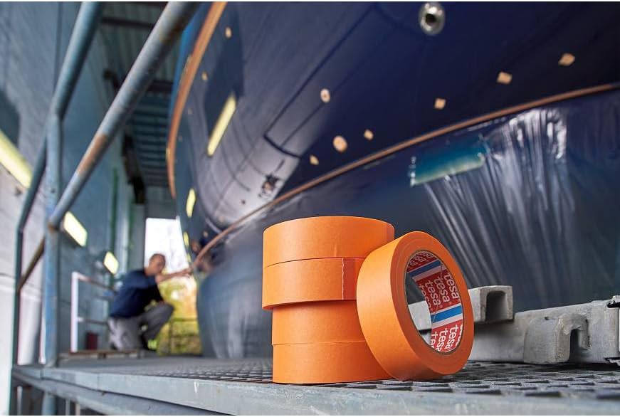 Miniatura 7 de tesa Precision Mask Washi Painters Tape (4342) 1 pulg. x 55 yardas (naranja)