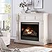 Duluth Forge FDI32R-M-AW Full Size Dual Fuel Ventless Fireplace 32,000 BTU, Remote Control, Antique White Finish