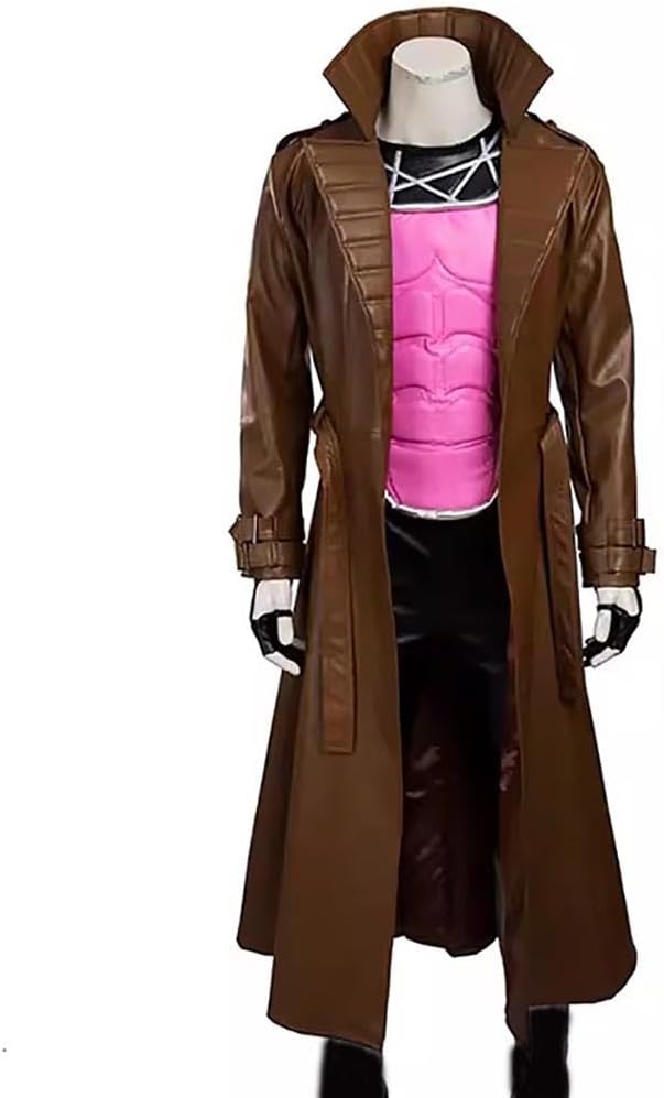 Superhero Remy LeBeau Cosplay Costume Gambit Remy Etienne LeBeau Jacket Vest Pants Men Outfit for Halloween