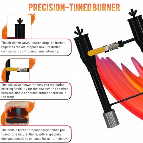 Simond Store PFI-05 (662..) Double Burner Gas Propane Forge Furnace Blacksmith Knife Making Farriers thumb #5