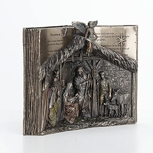 Estatua de Resina Bronzed Nativity de Jesús 13.3 cm Alto miniatura 2