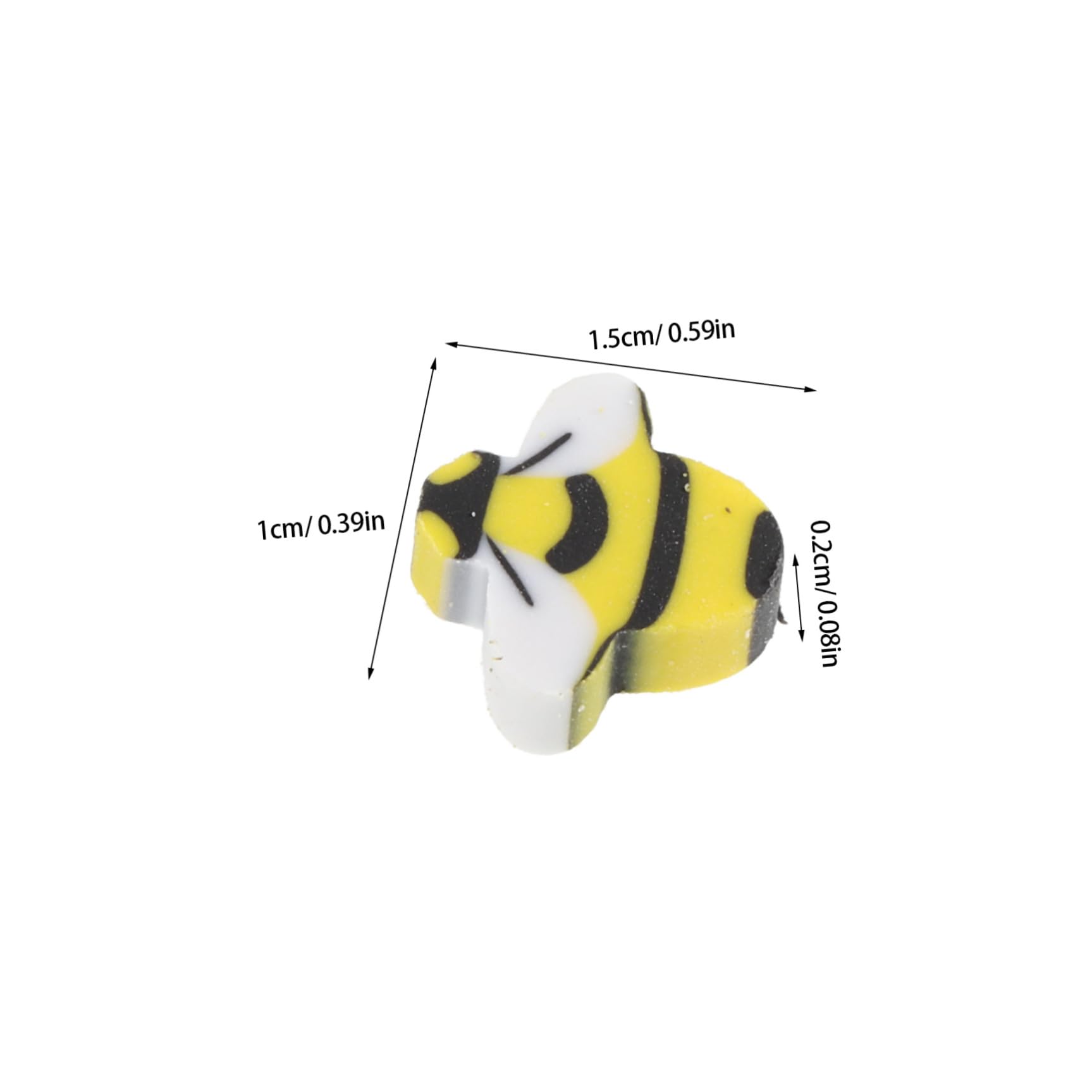 Toyvian 150 Pièces Gomme en Tpr Forme Abeille Jaune, Mini Gomme Animale Amusante pour Garçon et Filles et Élèves, pour Récompenses en Classe ou Rentrée Scolaire