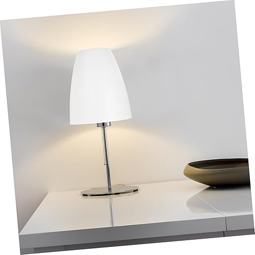 Miniatura 4 de BESPORTBLE Cubierta de lámpara plana blanca mediana pantalla de repuesto para mesa escritorio de pared fácil instalación