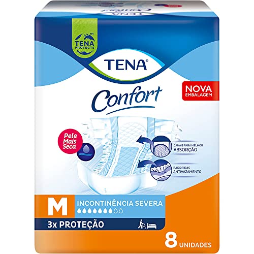 TENA Fralda Ger Tena Confort Md 8Un