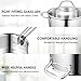 DEIK 10-Piece Stainless Steel Nonstick Cookware Set with Professional Tempered Glass Lids, Solid Riveted Handles, 3 Layered and Spiral Bottom, Dishwasher Safe