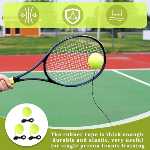 3 Stück Twistball Ersatzball,Ball Mit Schnur,Tennisball Mit Schnur,Tennisball An Schnur, Elastischer Twistball Ersatzball,Für Tennistrainer, Tennisbälle Mit Schnur Für Erwachsene, Anfänger, Training