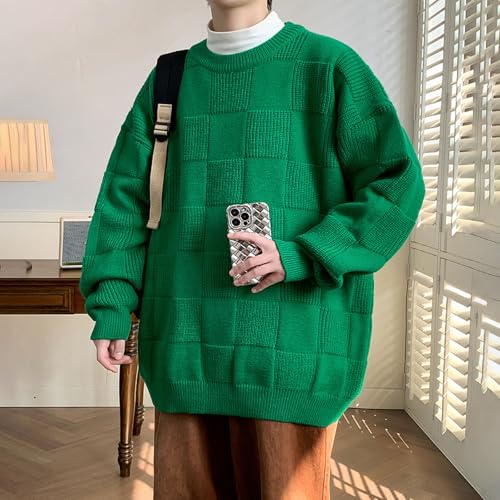 Pull col rond homme à imprimé écossais idéal pour le week-end