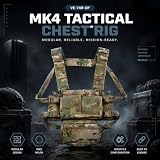 ZAYAIO MK4 Taktyczna rozszerzalna kamizelka Molle do montażu na klatce piersiowej z wbudowanymi uchwytami na magazynki, CP, Rozmiar uniwersalny