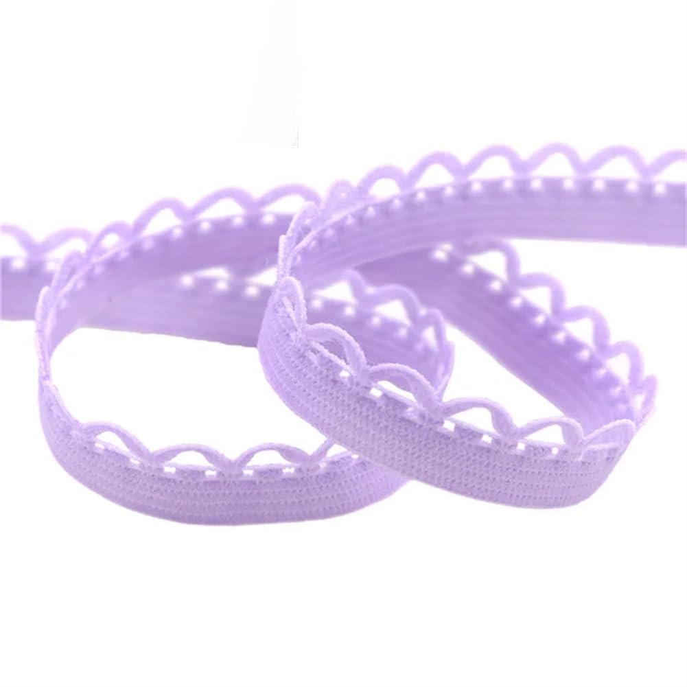 2 5 10Y Picot Loop Decorative Lace Trim Elastics Frilly Spandex Bands Underwear Lingerie Sew Trims Orchid 5 Yards