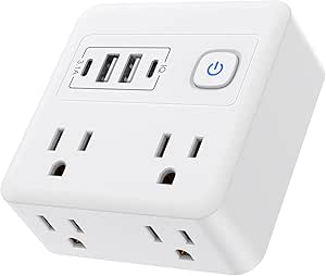 Amazon.com: Multi Plug Outlet Extender with USB - Surge Protector ...