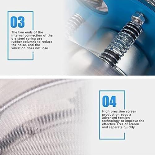 Automatic Electric Flour Sifter - 60 Mesh Stainless Steel Vibrating Sieve for Powder, Sesame & Particles - Efficient Kitchen Screening Machine, 15CM