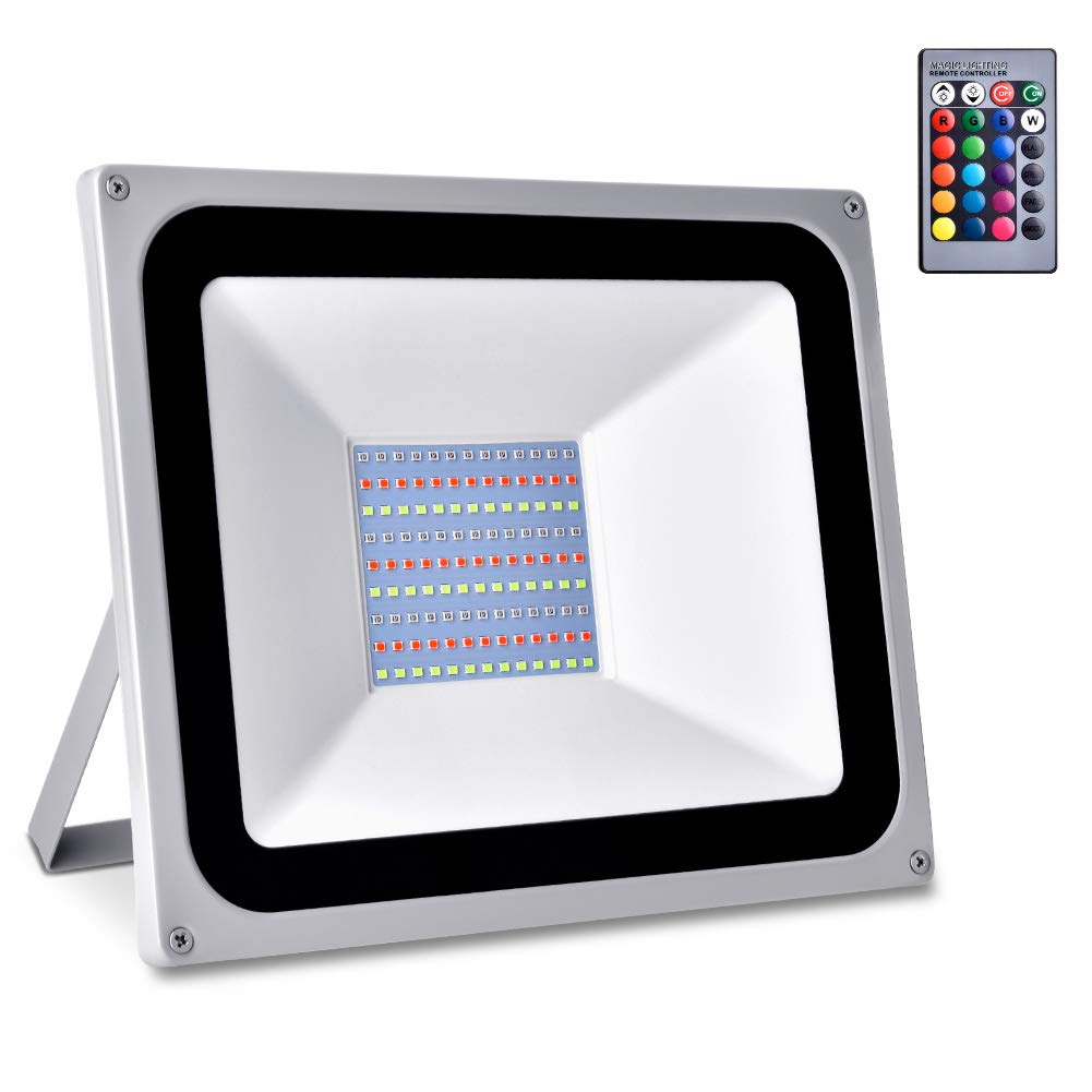 RGBWW Wifi schijnwerper 100 watt met afstandsbediening en 1-4 lampen