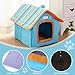 QCdeSoulBLV Dog Playhouse, Dog House Warm and Comfortable Doghouse Indoors, Removable and Washable Anti-Slip Waterproof Playhouse Doggie Bed for Small Cat Pet Lovers