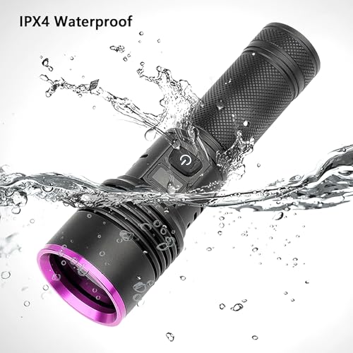 image for BUDUY UV Flashlight 30W with LCD Display, 7000 mAh High Power 365nm UV